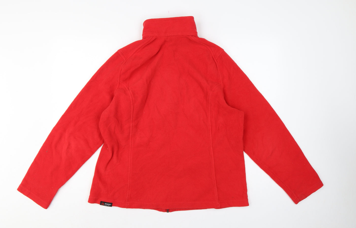 Lands' End Women Red L Fleece Full Zip Outdoor Jacket