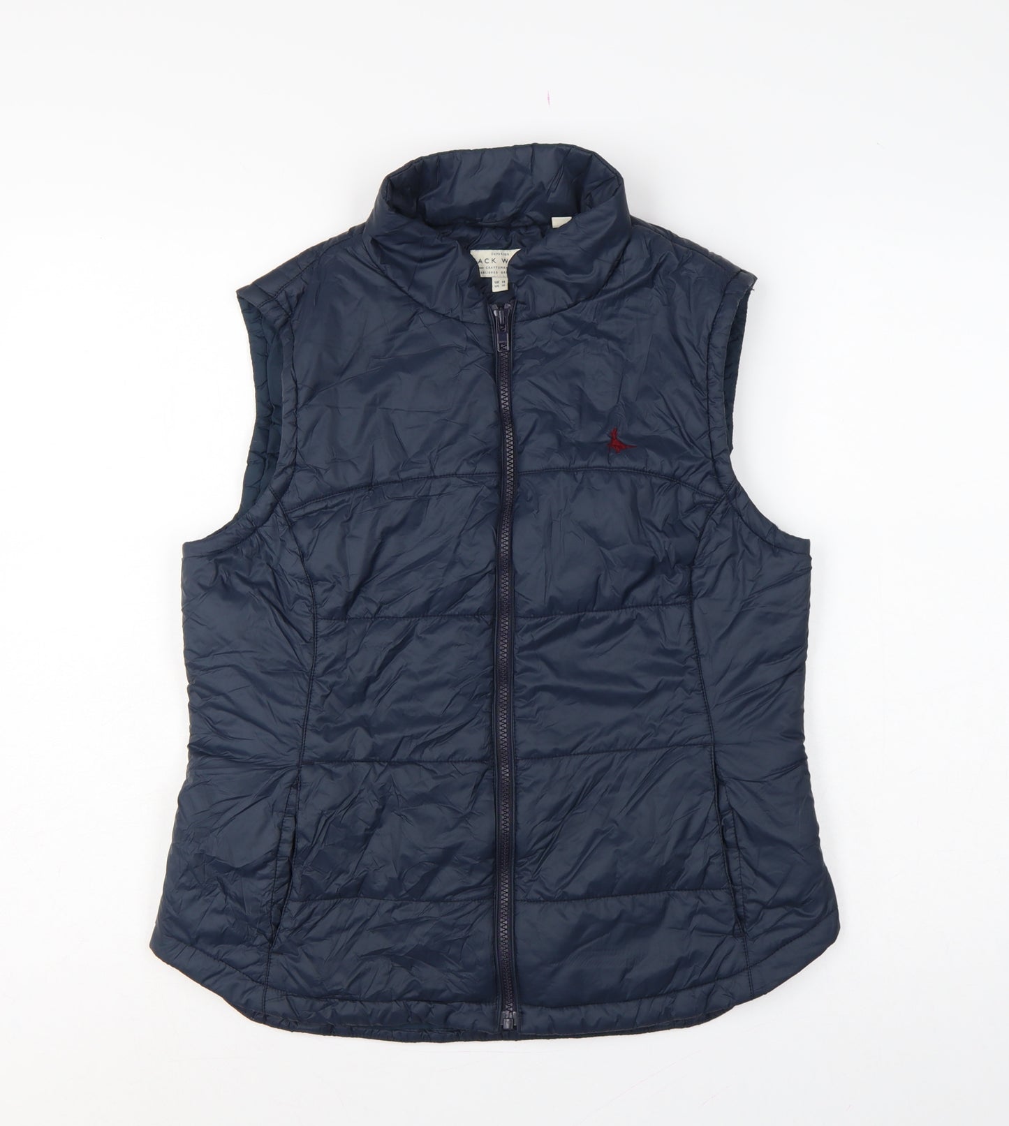 Jack Wills Women Blue UK 14 Quilted Puffer Gilet Bodywarmer