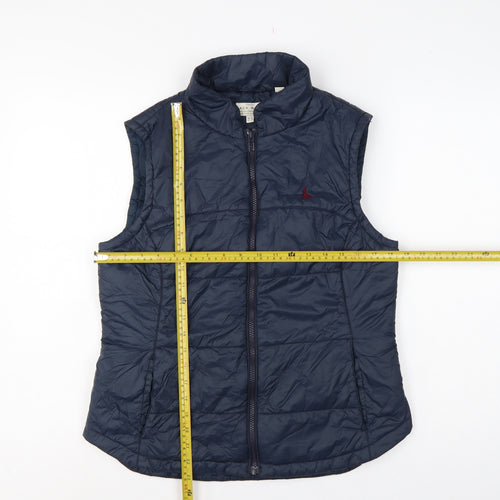 Jack Wills Women Blue UK 14 Quilted Puffer Gilet Bodywarmer