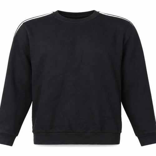 adidas Men’s Black XS Leeds United Logo Graphic Crew Neck Sweatshirt
