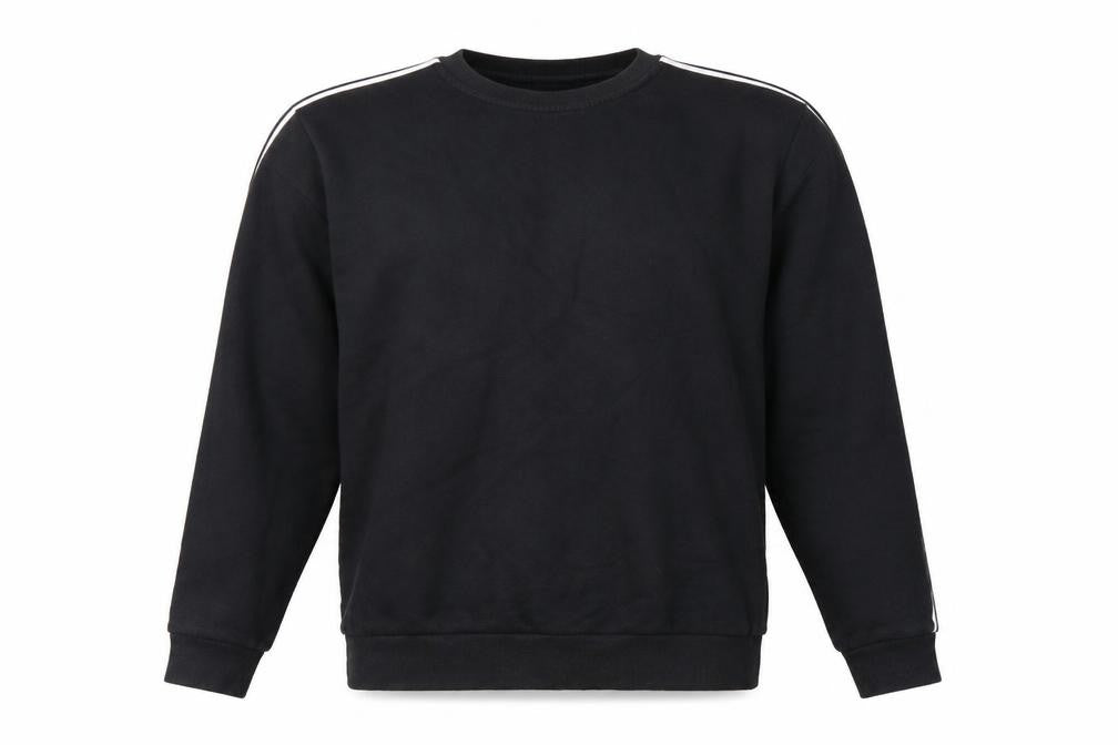 adidas Men’s Black XS Leeds United Logo Graphic Crew Neck Sweatshirt