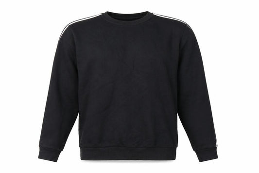 adidas Men’s Black XS Leeds United Logo Graphic Crew Neck Sweatshirt