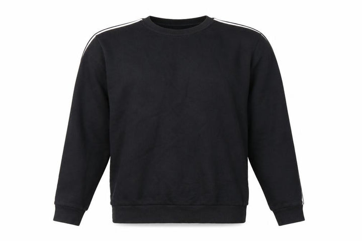 adidas Men’s Black XS Leeds United Logo Graphic Crew Neck Sweatshirt