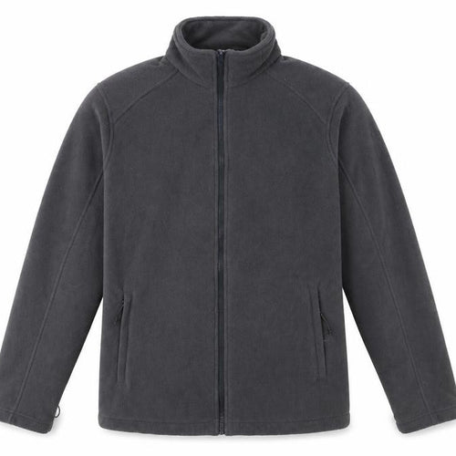 Mountain Warehouse Men's Grey L Full Zip Fleece Jacket Stand-Up Collar