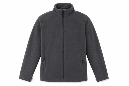 Mountain Warehouse Men's Grey L Full Zip Fleece Jacket Stand-Up Collar