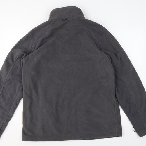 Mountain Warehouse Men's Grey L Full Zip Fleece Jacket Stand-Up Collar