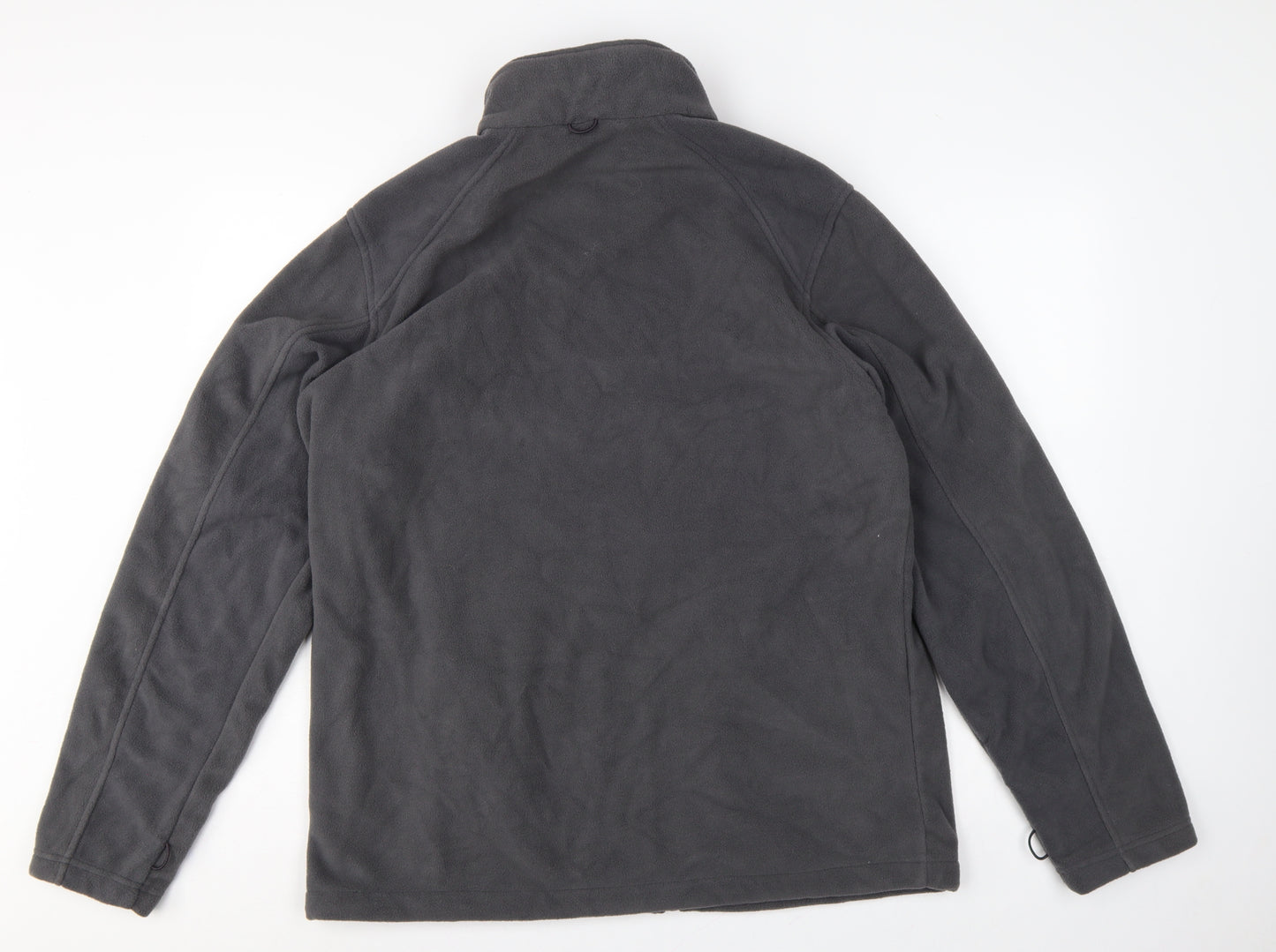Mountain Warehouse Men's Grey L Full Zip Fleece Jacket Stand-Up Collar