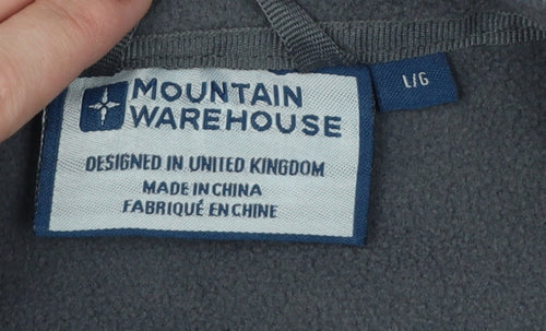 Mountain Warehouse Men's Grey L Full Zip Fleece Jacket Stand-Up Collar