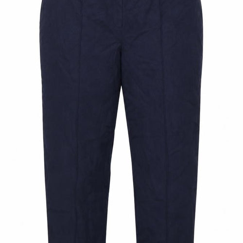 Marks and Spencer Women Blue Size 20 Short Tapered Stretch Trousers