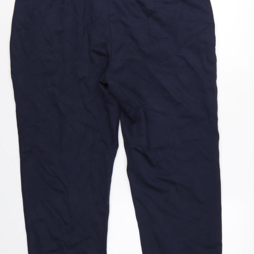 Marks and Spencer Women Blue Size 20 Short Tapered Stretch Trousers