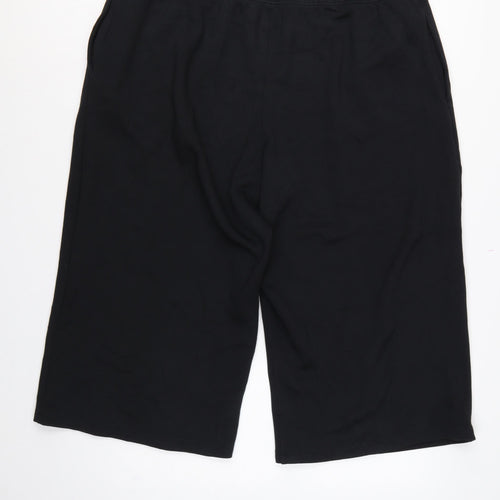 Marks and Spencer Women’s Black Size 22 Goodmove Cropped Wide-Leg Trousers