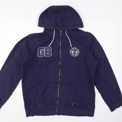 Tog Twenty Four Men’s Blue L Full Zip Hooded Fleece Logo Hoodie