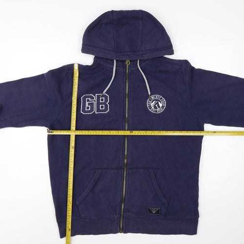 Tog Twenty Four Men’s Blue L Full Zip Hooded Fleece Logo Hoodie