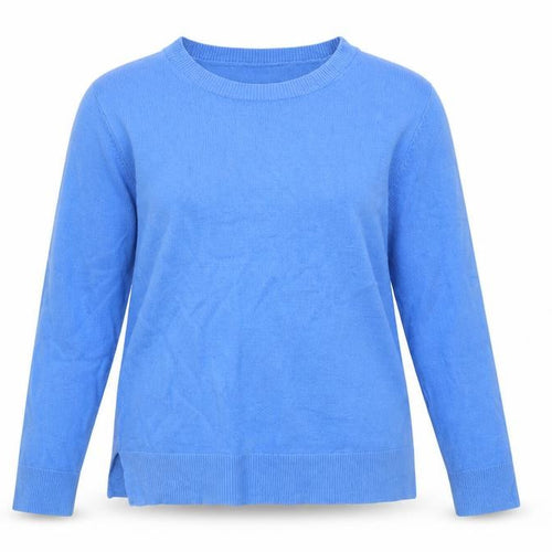 Marks & Spencer Women Blue Size 12 Crew Neck Knit Pullover Jumper