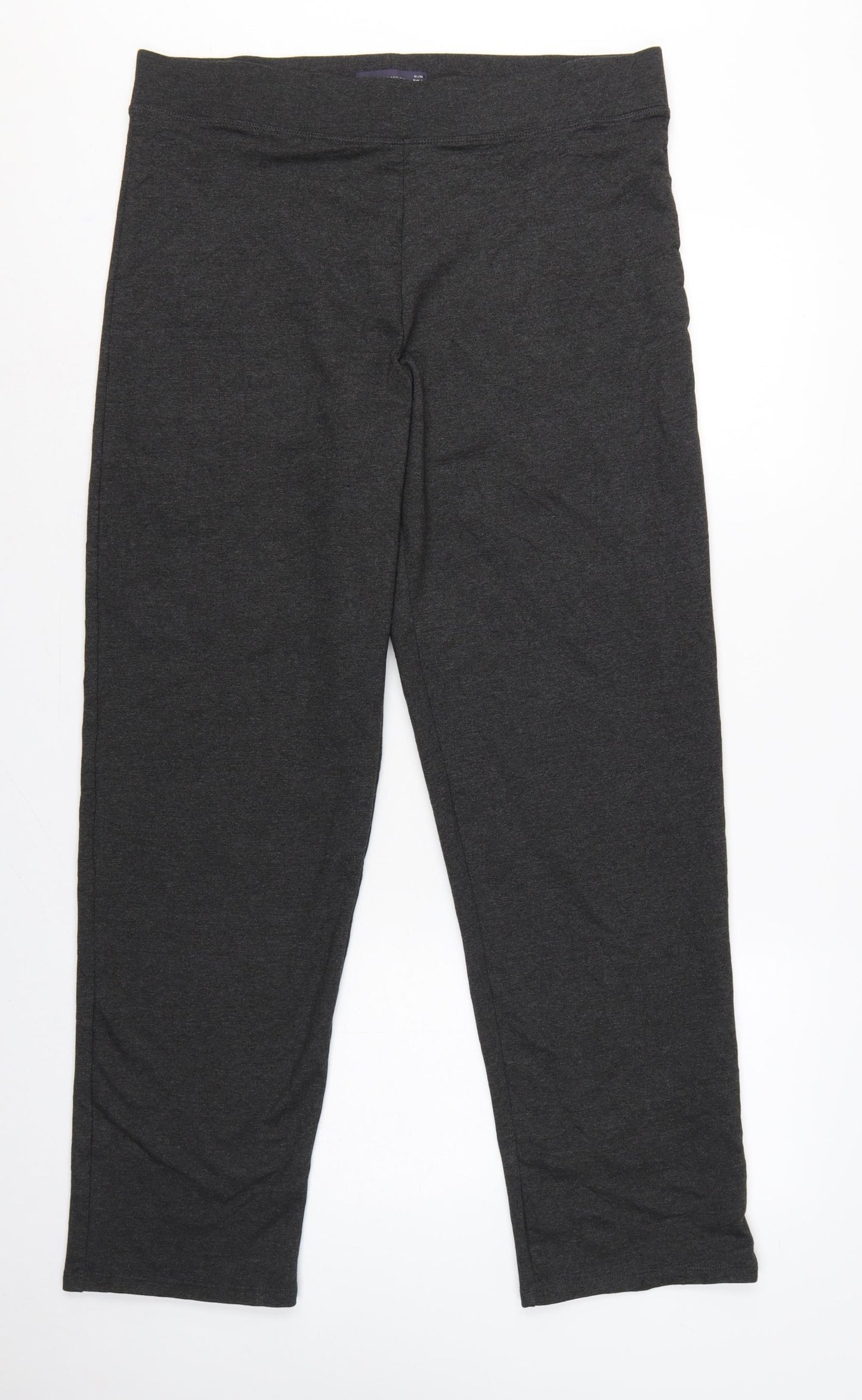 Marks & Spencer Women's Charcoal Grey UK 16 Long Cotton Blend Leggings
