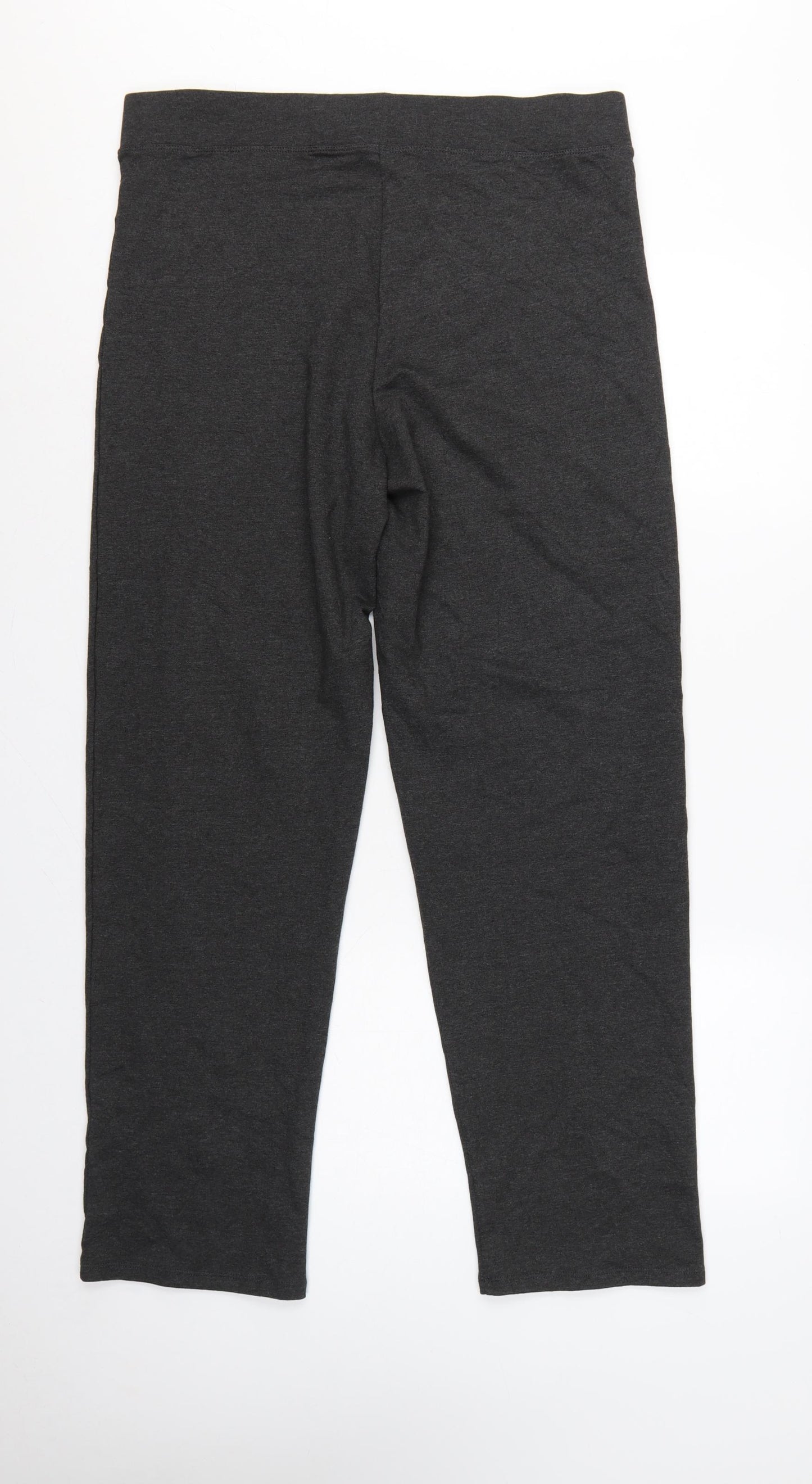 Marks & Spencer Women's Charcoal Grey UK 16 Long Cotton Blend Leggings