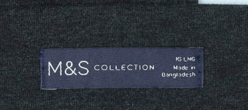 Marks & Spencer Women's Charcoal Grey UK 16 Long Cotton Blend Leggings