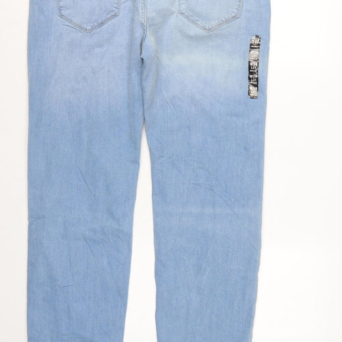 Marks and Spencer Men's Blue 38/31 Regular Straight Fit Stretch Jeans
