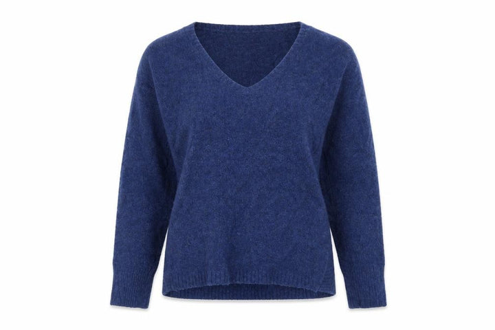 Gap Women’s Blue XS Petite V-Neck Alpaca Wool Blend Knit Jumper