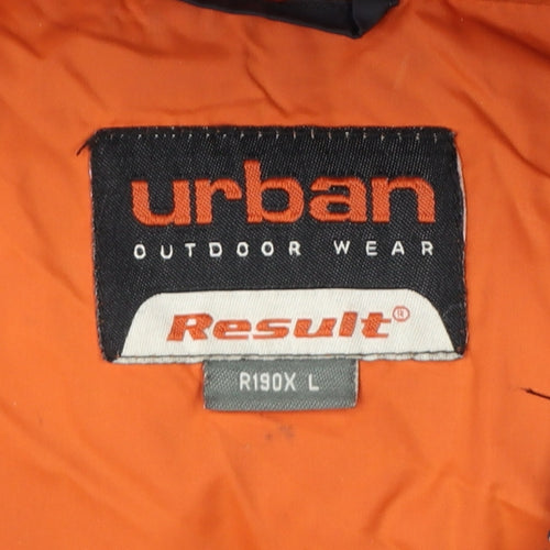 Result Men’s Black Orange L Hooded Sheffield Steelers Padded Waistcoat