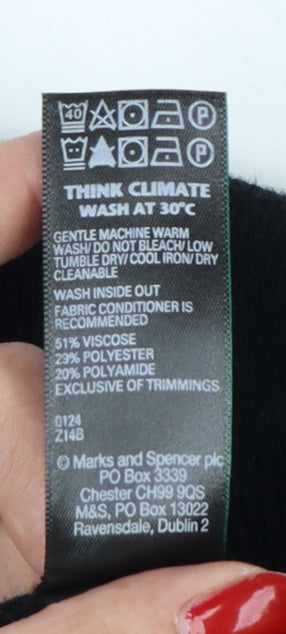Marks & Spencer Women’s Black UK 16 Open Cardigan Pockets