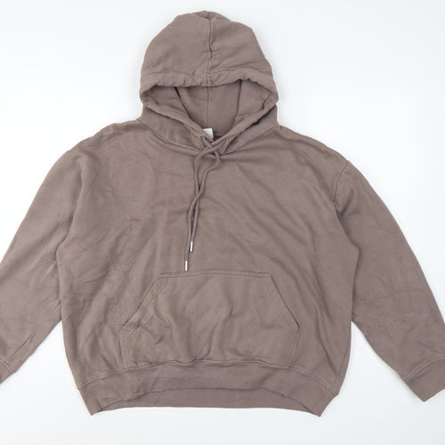 H&M Women's Brown Size 12 Pullover Hoodie Drawstring Kangaroo Pocket