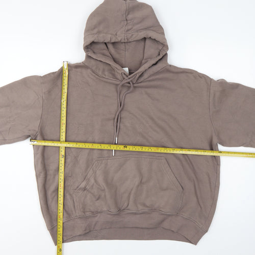 H&M Women's Brown Size 12 Pullover Hoodie Drawstring Kangaroo Pocket