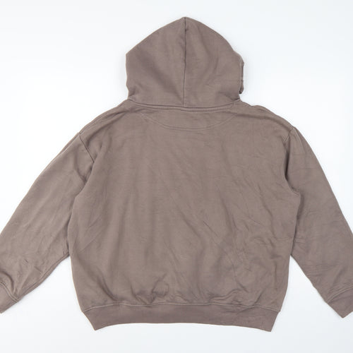 H&M Women's Brown Size 12 Pullover Hoodie Drawstring Kangaroo Pocket