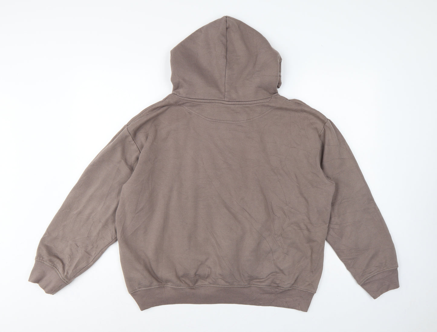 H&M Women's Brown Size 12 Pullover Hoodie Drawstring Kangaroo Pocket