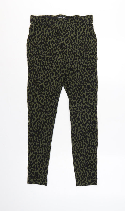 Dorothy Perkins Women's Green UK 12 Leopard Print High Rise Leggings