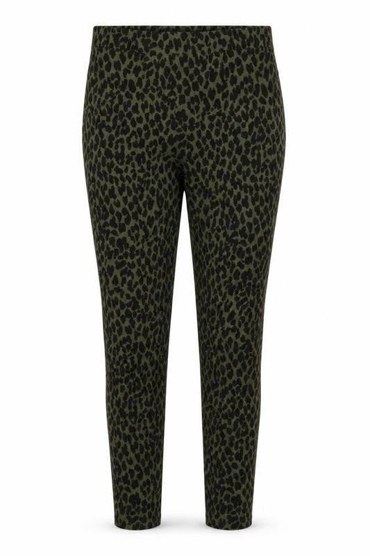 Dorothy Perkins Women's Green UK 12 Leopard Print High Rise Leggings