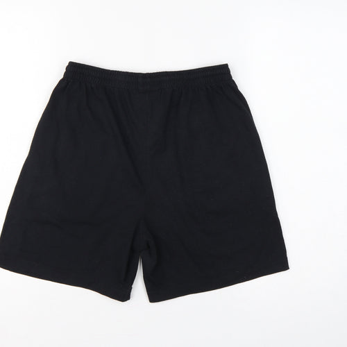 Slazenger Men's Black M Sweat Shorts Elastic Waist Pockets Logo