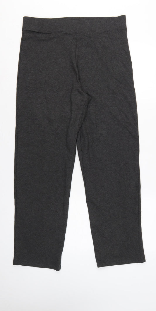 Marks and Spencer Women Grey Size 14 Regular Stretch Jersey Leggings