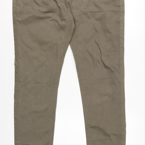 Marks & Spencer Men Green 34/33 Slim Tapered 360 Flex Jeans
