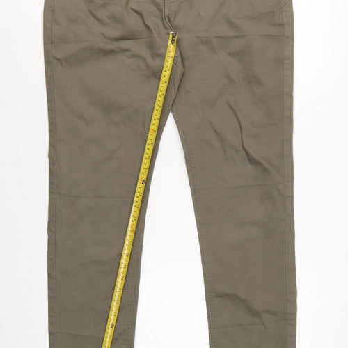 Marks & Spencer Men Green 34/33 Slim Tapered 360 Flex Jeans