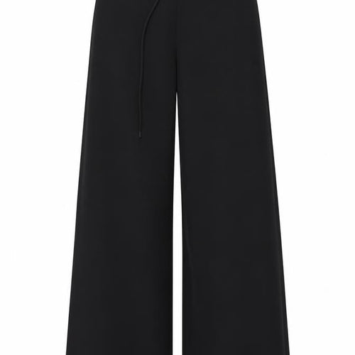 Marks & Spencer Women Black Size 8 Regular Wide Leg Smart Trousers