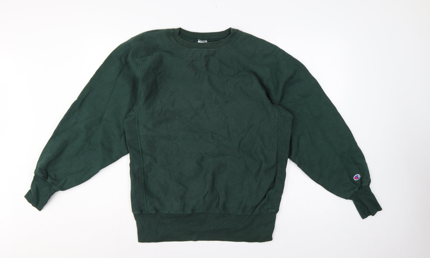 Champion Women’s Green Large Reverse Weave Logo Sweatshirt