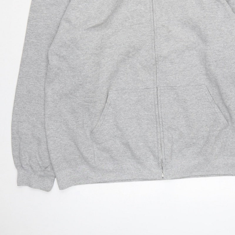 Inferential Clothing Men’s Grey 2XL Full Zip Embroidered Logo Hoodie