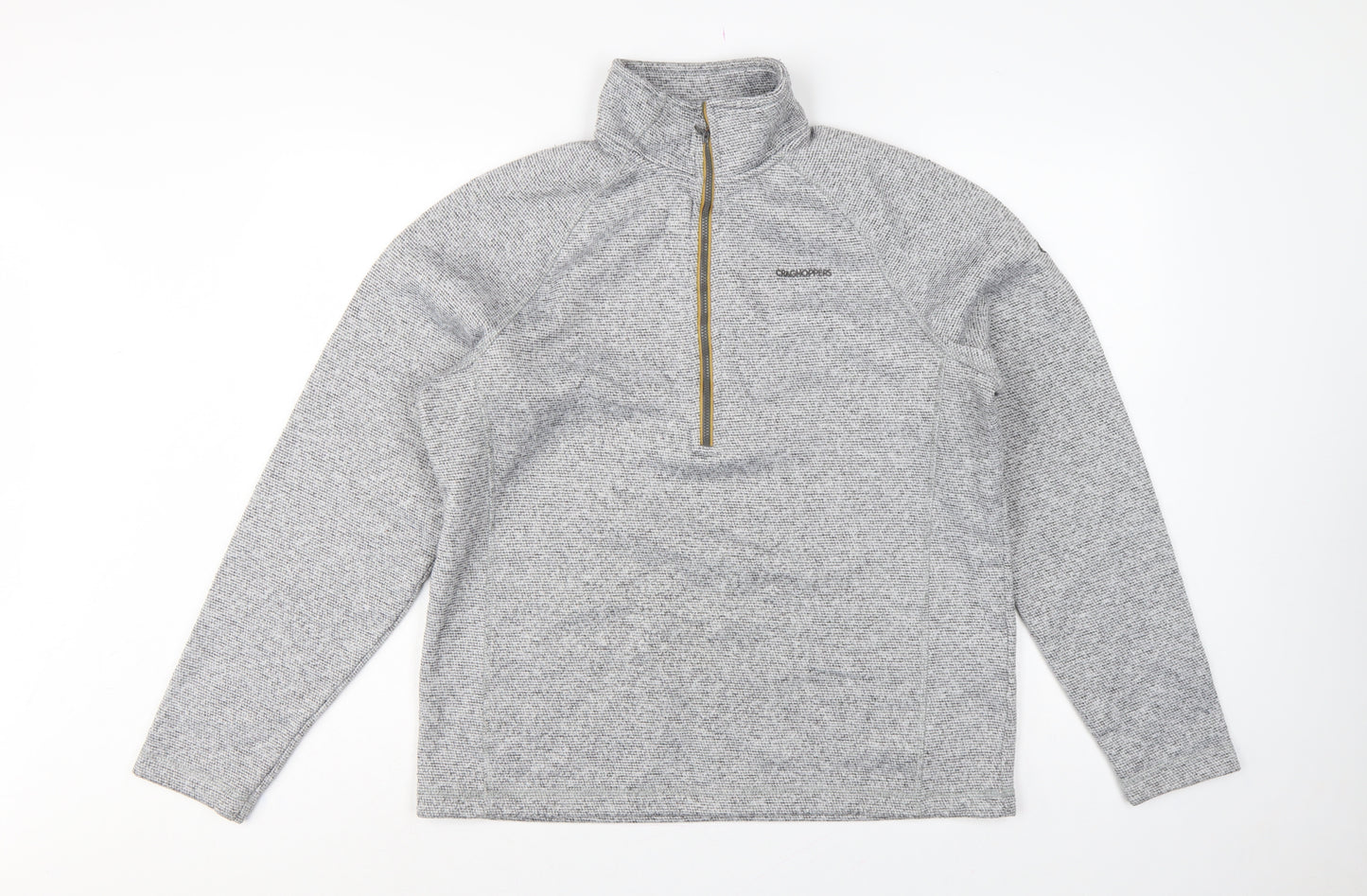 Craghoppers Men Grey L Half Zip Fleece Sweatshirt Outdoor Hiking