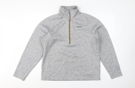 Craghoppers Men Grey L Half Zip Fleece Sweatshirt Outdoor Hiking