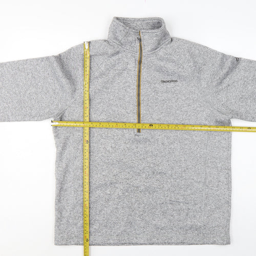 Craghoppers Men Grey L Half Zip Fleece Sweatshirt Outdoor Hiking