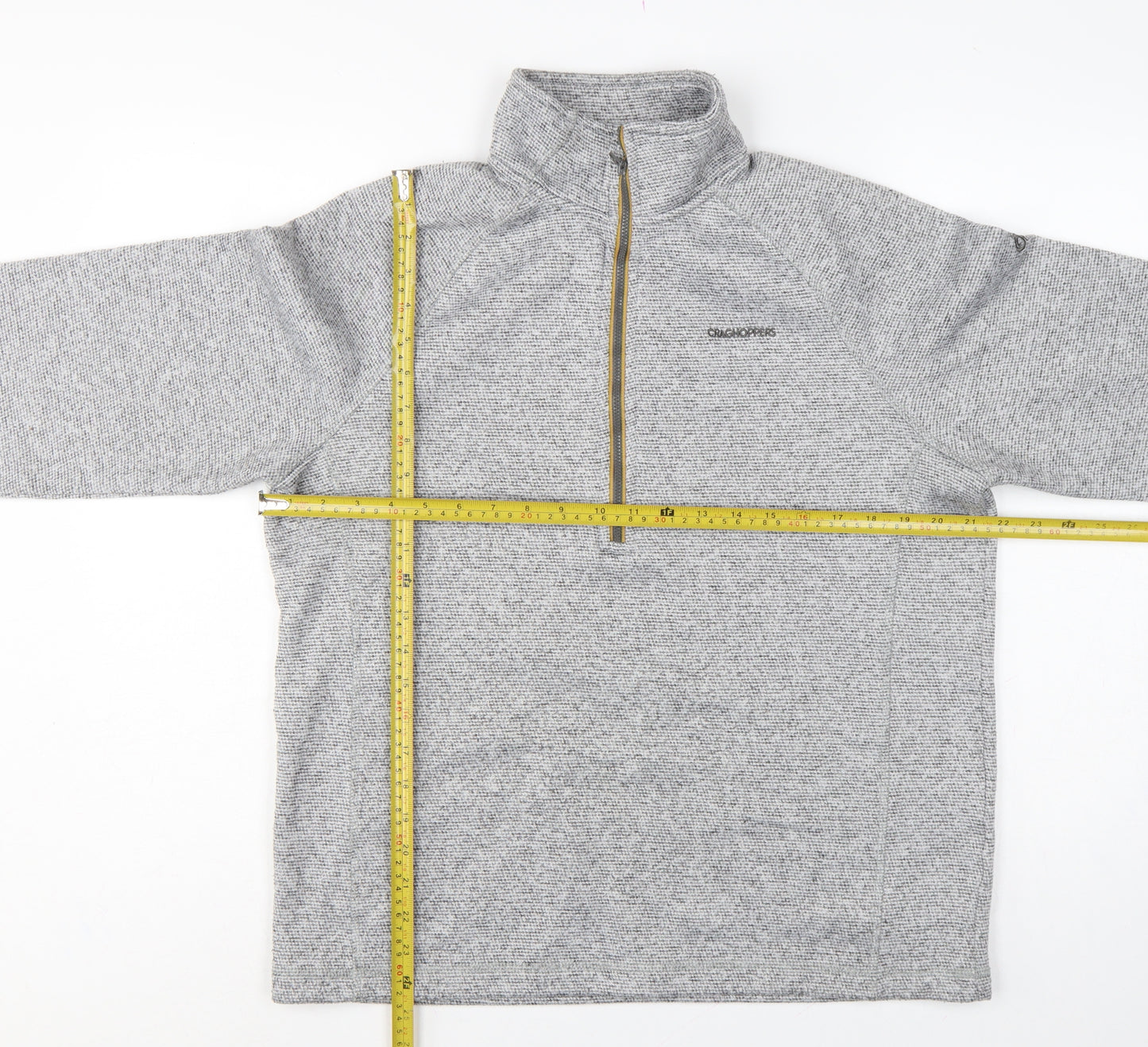 Craghoppers Men Grey L Half Zip Fleece Sweatshirt Outdoor Hiking