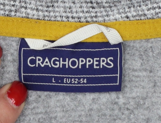 Craghoppers Men Grey L Half Zip Fleece Sweatshirt Outdoor Hiking