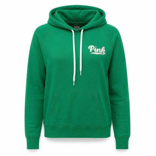Victoria's Secret PINK Women Green S Pullover Hoodie Logo Fleece