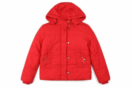 Next Women’s Red Size 10 Hooded Puffer Jacket Quilted Snap Coat