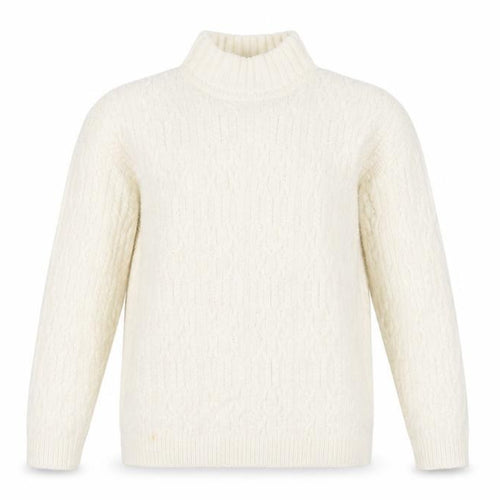 Marks and Spencer Women Ivory M Cable-Knit Roll Neck Jumper