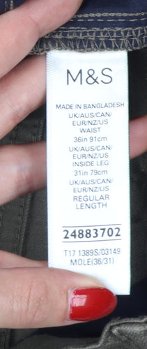 Marks and Spencer Men’s Brown Slim Tapered Jeans W36 L31 Stretch