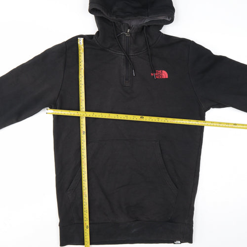 The North Face Men’s Black S 1/4 Zip Hooded Logo Pullover Hoodie