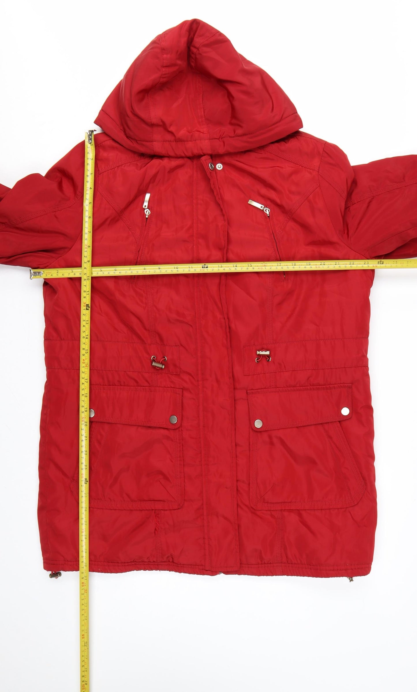 JBC Collection Women’s Red UK 14 Hooded Mid-Length Parka Jacket