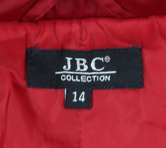 JBC Collection Women’s Red UK 14 Hooded Mid-Length Parka Jacket